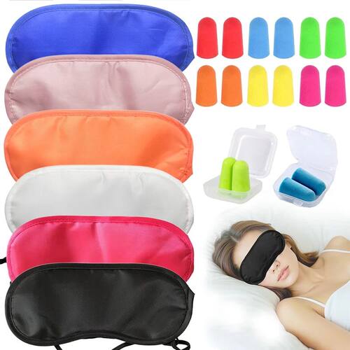 Eye Mask Earplug Set Household Sleep Products Bulk Polyester