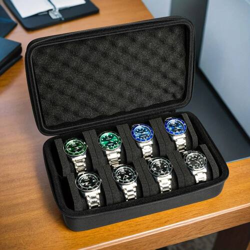 8 Slots Watch Box Organizer/Men Watch Display Storage Case F