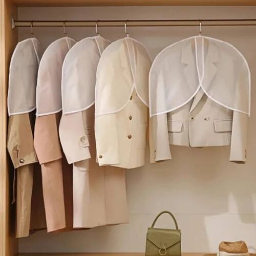 PVC Garment Covers Translucent Breathable Suit Dust Covers S