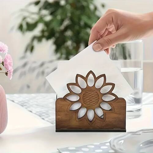 Creative Sunflower Paper Drawer Storage Box, Restaurant Desk
