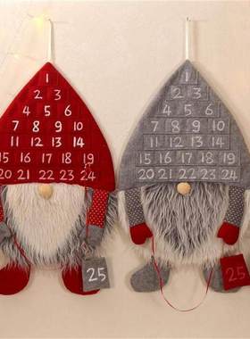 Plush Faceless Santa Advent Calendar Christmas Tree Wall