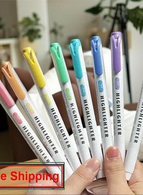 highlighters candy color highlighter marker pen set荧光笔