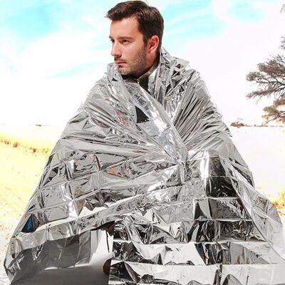 Emergency Thermal Blanket, Aluminum Foil Survival Mat for Ou