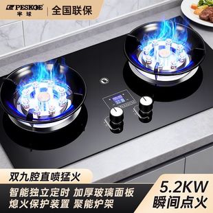 半球燃气灶双灶家用台嵌式天然气嵌入式液化气猛火灶可拆卸双灶头