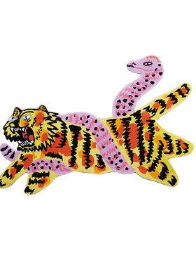 santu casa手工地毯80%新西兰羊毛抽象动物系列客厅卧室书房