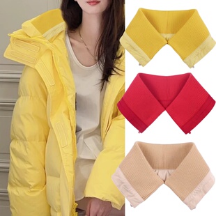 羽绒服替换领子可拆卸假领子衣领保护套男女秋冬季棉服袄防脏护领