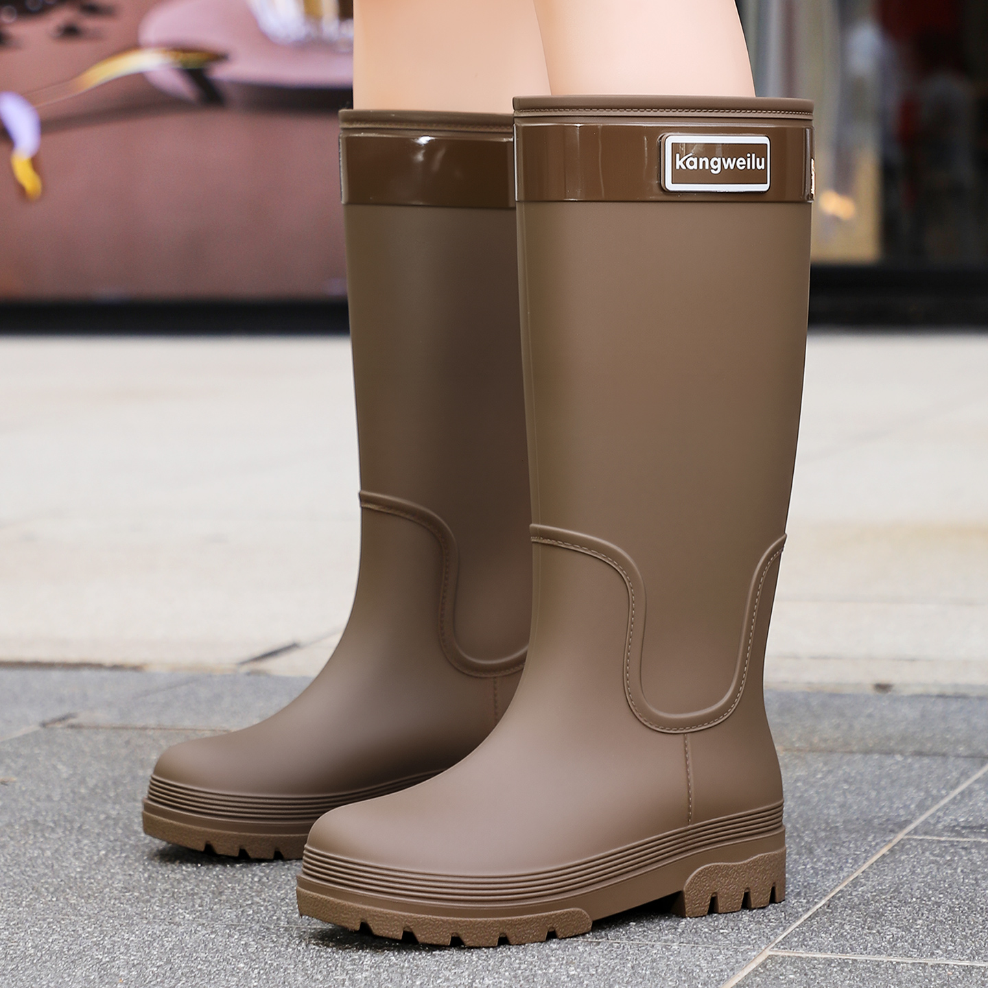 【雨林徒步】雨鞋女士高筒时尚雨靴厨房防滑耐磨防水鞋长筒胶鞋女