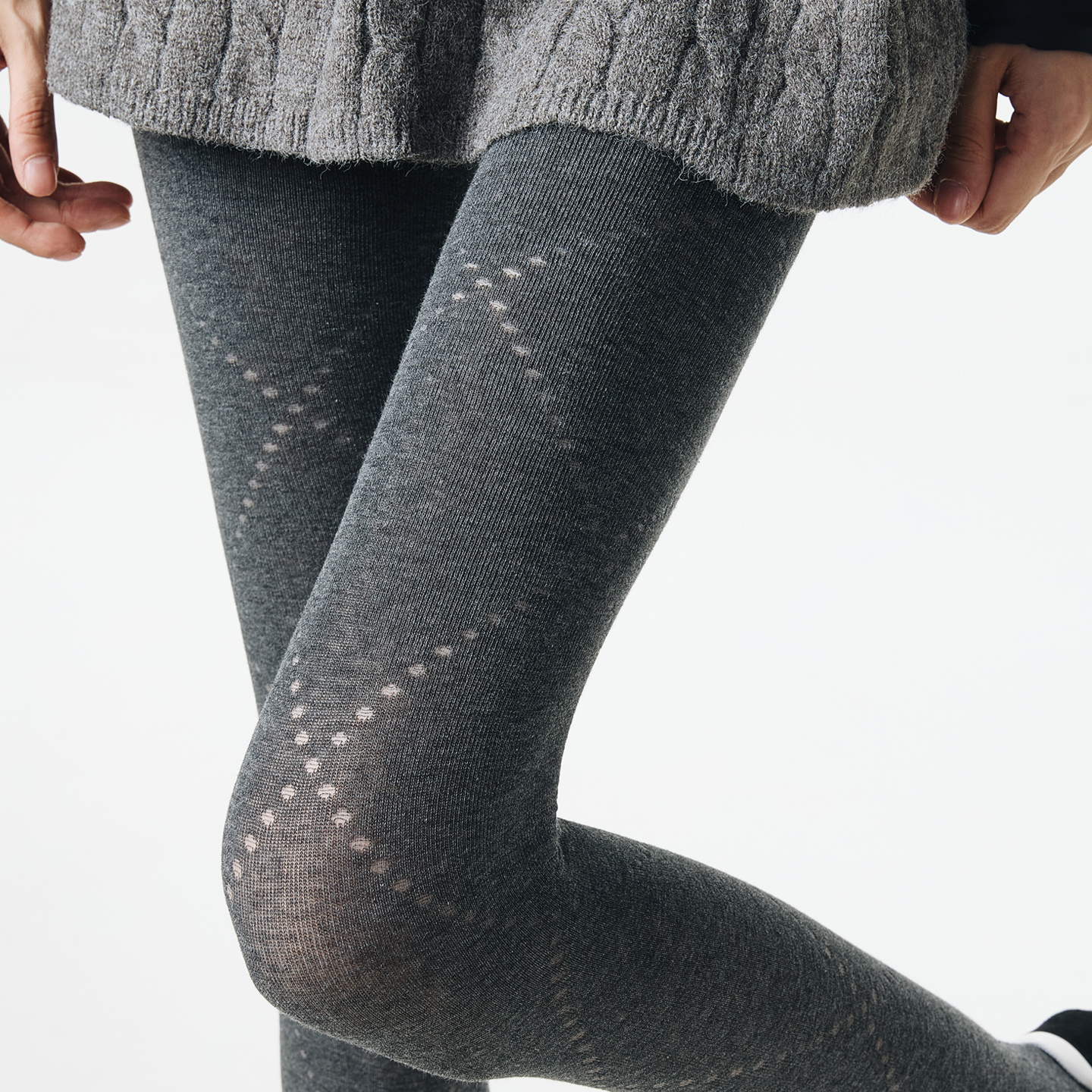 镂空菱形连脚袜子女miu系打底裤