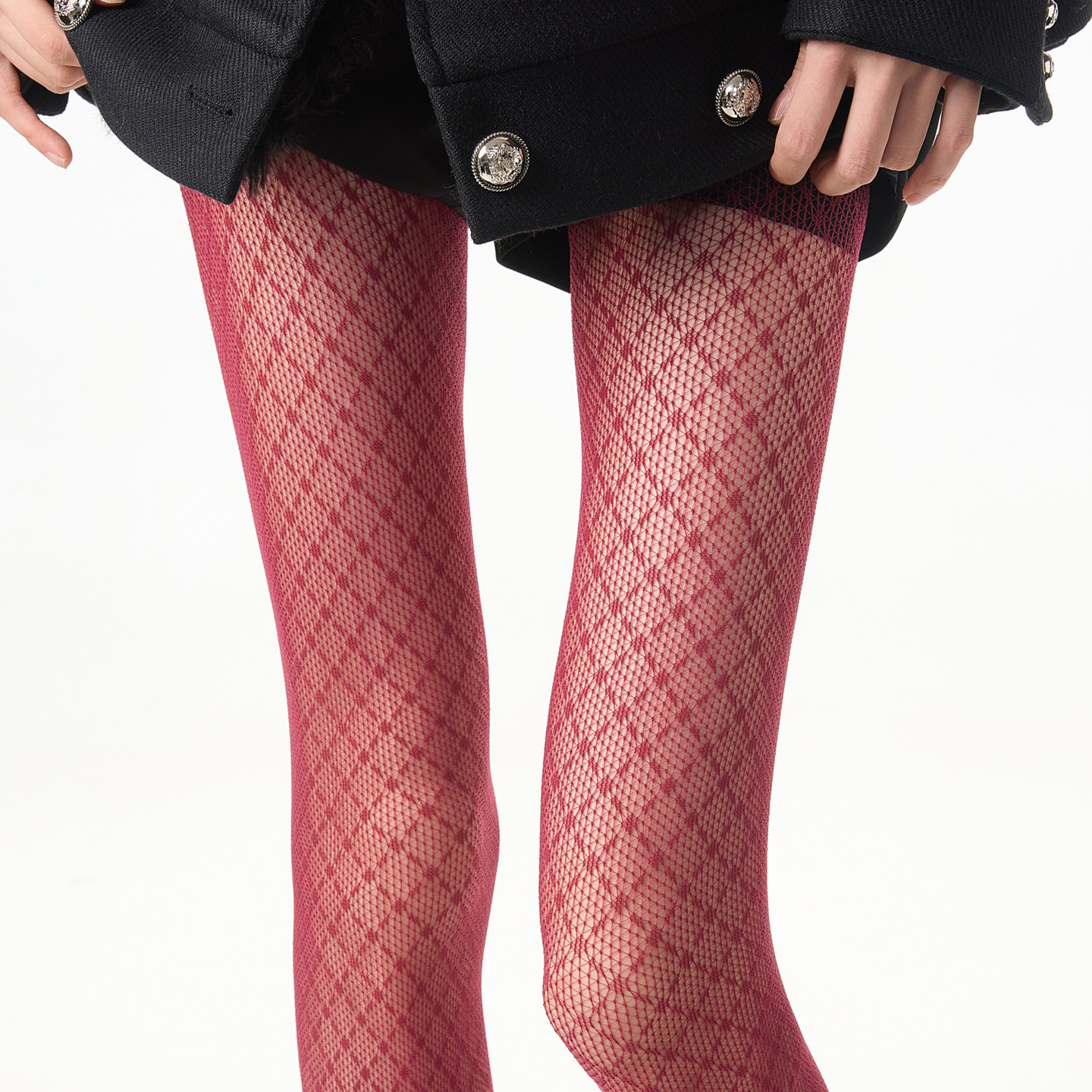 性感黑丝渔网袜子女辣妹显瘦菱格网眼打底丝袜春秋款防勾丝连裤袜