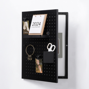 电表箱遮挡洞洞板弱电箱遮丑壁挂收纳置物架铁艺洞洞板收纳整理