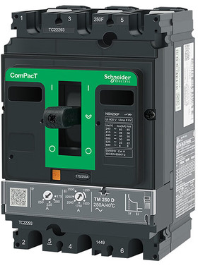 施耐德电气塑壳断路器NSX250F 36kA AC 3P3D 250A TMD C25F3TM250