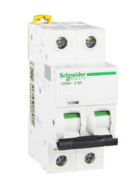 施耐德电气小型断路器 iC65H 2P C6A A9F28206