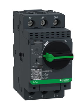 施耐德电气TeSys 热磁式电动机断路器旋钮控制 GV2PM20C