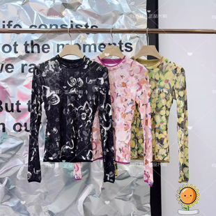 国内代购衣播26年春BDT1YD1222晕染印花长袖打底衫T恤花香叶色