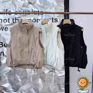 国内代购衣播25年冬BDS4MD3915复古立领外套无袖羽绒马甲念念有词