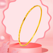 细圈沙金手环 经典 跨境 时尚 轻奢仿18k黄金线圈波西米亚风手镯女