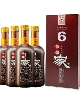 高炉家和谐年份6年整箱4瓶送礼 盒装纯粮食浓香型40.6度420ML白酒