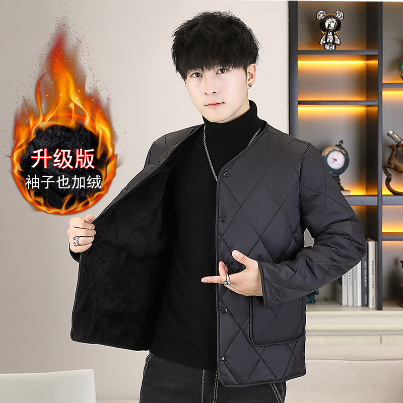 男士加绒加厚内胆棉衣爆款羽绒棉服学生打底内穿小棉袄保暖短外套