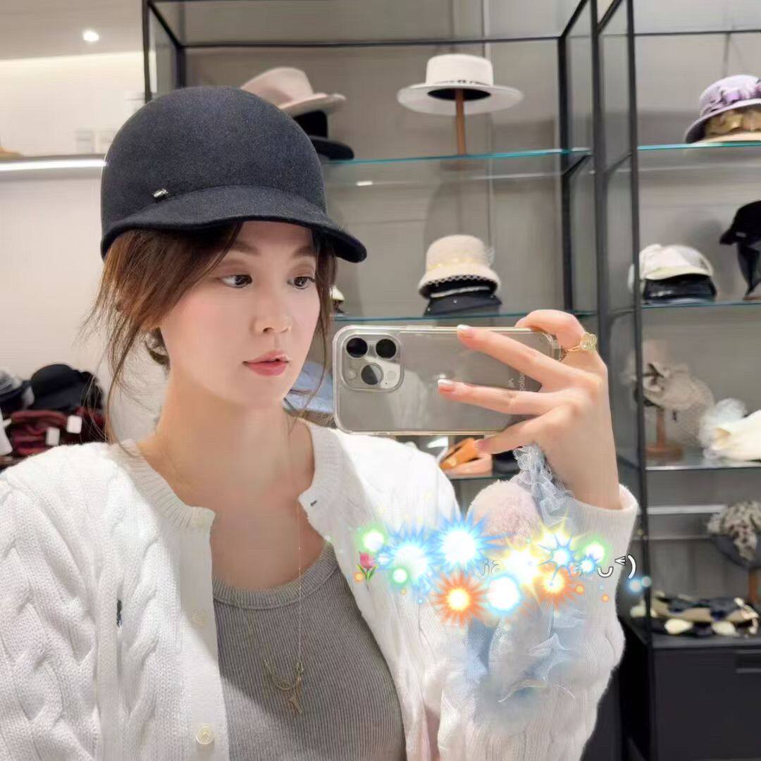 秋冬日系新色系纯羊毛光板马术帽
