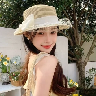遮臉出游百搭太陽帽遮陽帽子 草帽女夏天沙灘帽海邊防曬小清新韓版