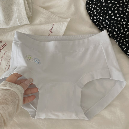 内裤女士纯棉7a抗菌加长全棉裆宽边2025新款中腰少女生三角短裤头