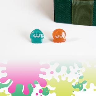 喷射战士splatoon斯普拉遁周边手作纯银S925无耳洞耳夹耳钉耳饰