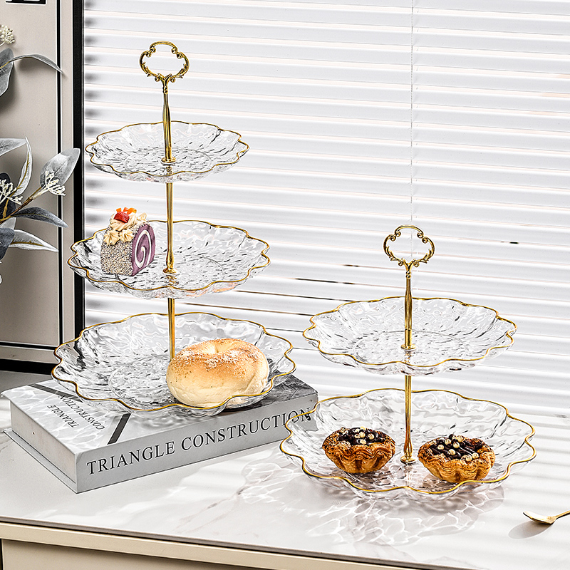 水果盘客厅家用茶几多层下午茶点心蛋糕盘子甜品前台展示架子轻奢