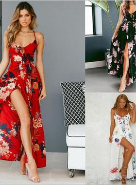 Women's long skirt Simian style long swing dress