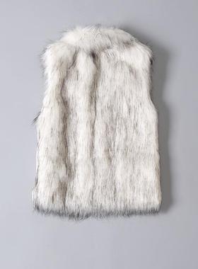 europeanamerican autumnwinter new fur vest imitation fur