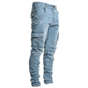 Mens side pocket skinny jeans
