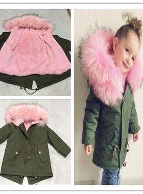 jacket windproof hooded clothing cotton collar fur