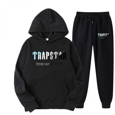 hooded hoodie athletic two-piece pants track clothing
