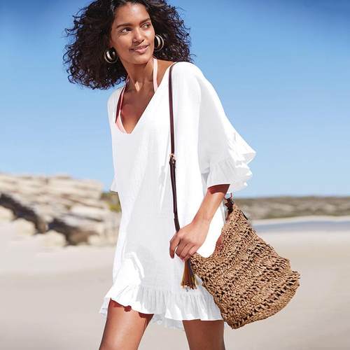 up swim wear beach women clothing summer through see dress