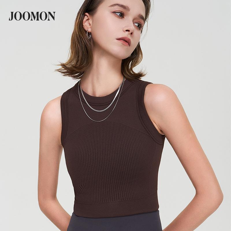 Seamless sports vest for women with shockproof integrated