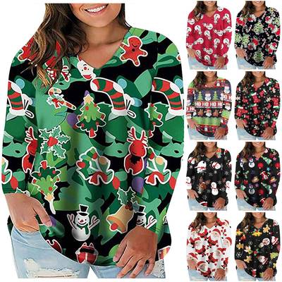 dogs -shirts animals print vintage shirt woman long street