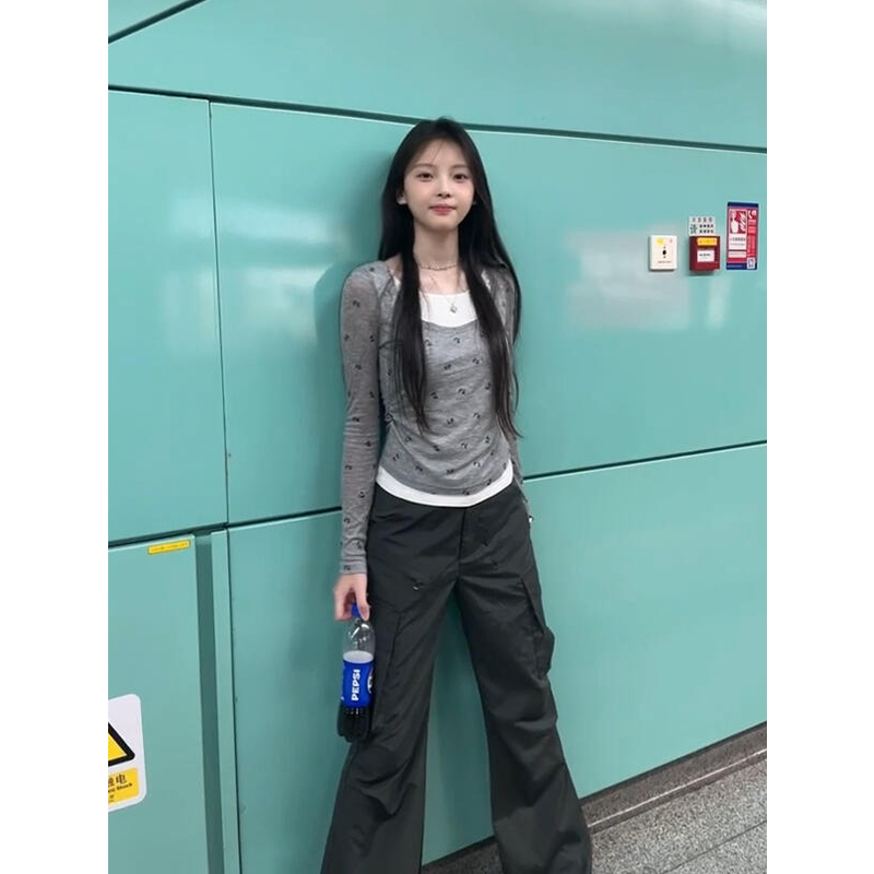 假两件蝴蝶结t恤女防晒罩衫上衣