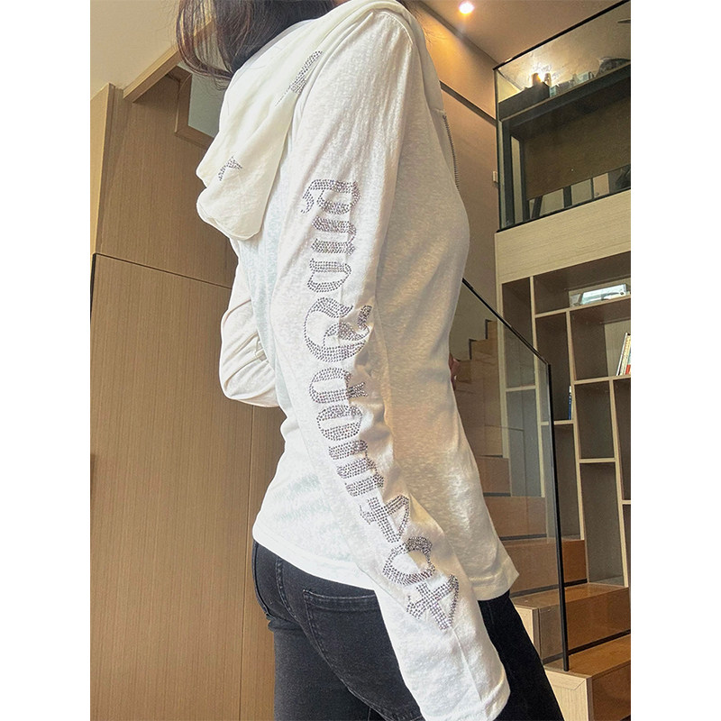 哥特风星星烫钻防晒衣罩衫外套女图片