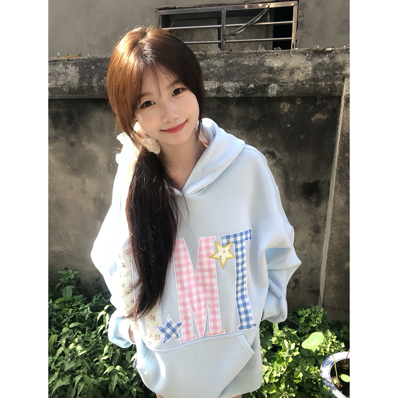 连帽卫衣女秋冬款小个子加绒加厚