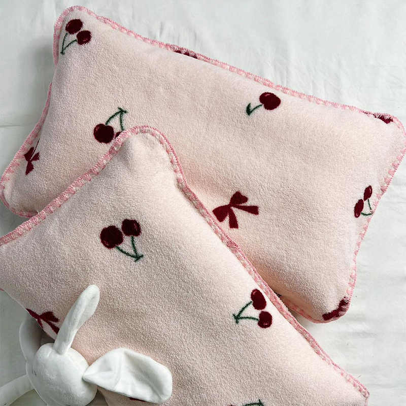 A类冬季云朵绒小宝宝枕头套单个婴儿30x50儿童枕套加绒幼儿园专用