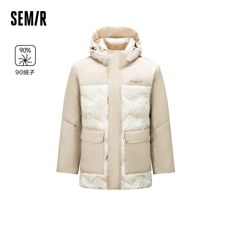 宽松长款羽绒服Semir/森马