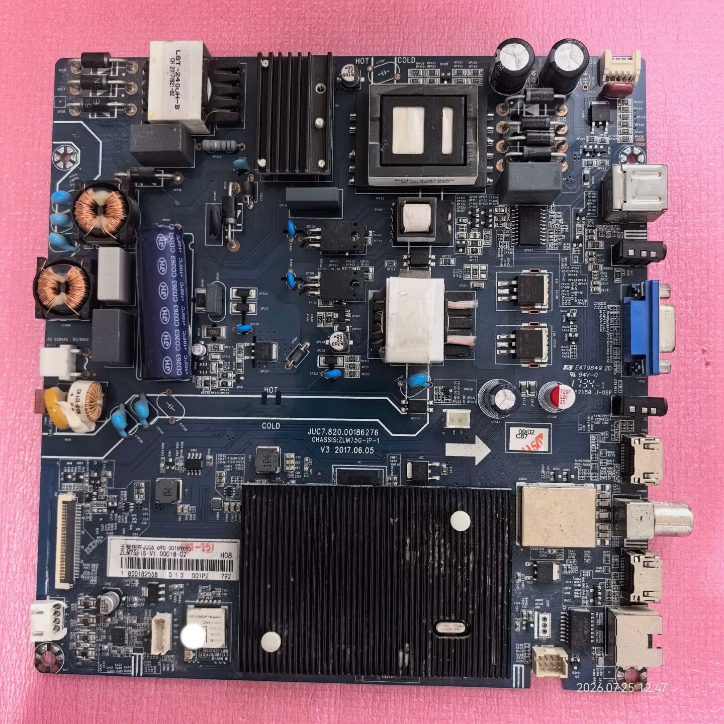 原装长虹 电视主板JUC7.820.00186276 适用55D2060G 配屏可选