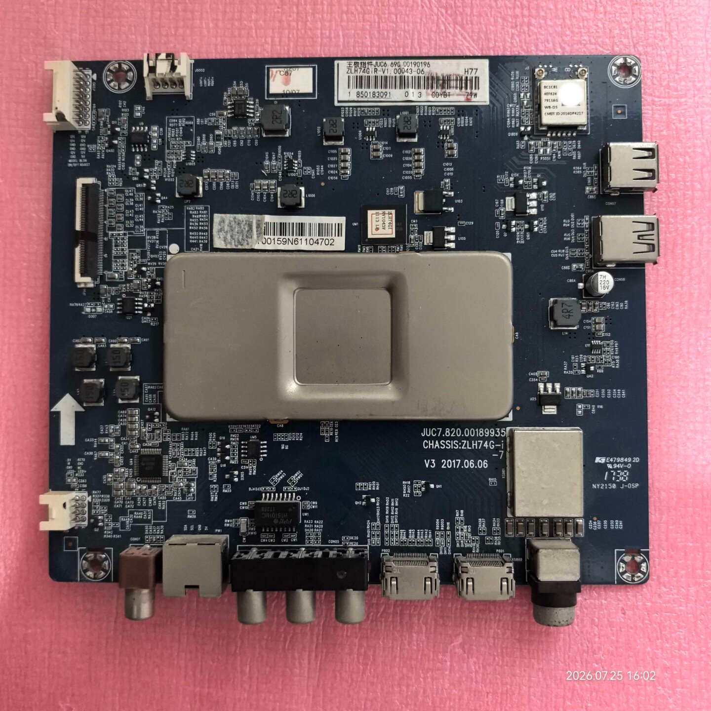 原装拆机 主板JUC7.820.00189935适用 长虹55A5U 55D2P 60D2P屏选 - 实物图
