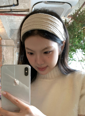 last kiss 麻花针织宽边发箍女款高颅顶巨好看的头箍日常外戴发卡