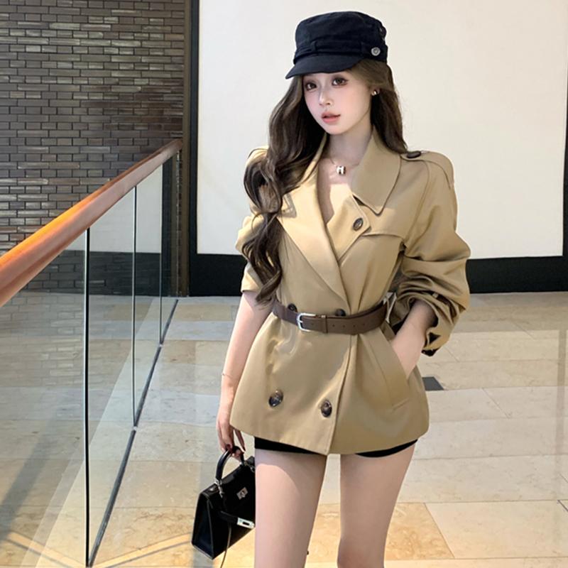 双排扣秋季风衣外套MKampDK气质