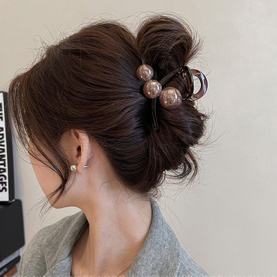 YaoYiZun珍珠抓夹中号盘发