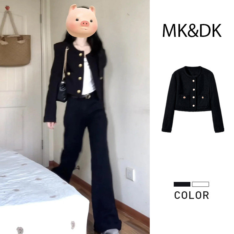 法国MK&DK 外套女春秋新款2024小个子香风西装超好看韩系上衣夹克