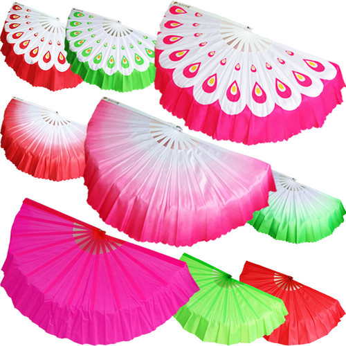 双曹木兰孔雀对扇扇塑料舞蹈扇