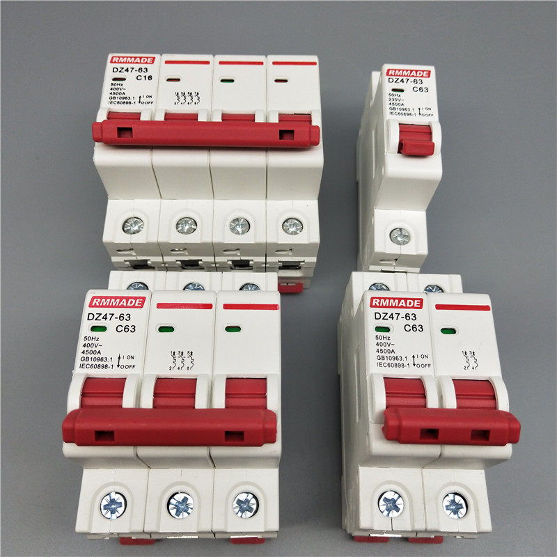 DZ47-63小型断路器家用空开空气开关1P2P3P4P 6A32A63A100A C45