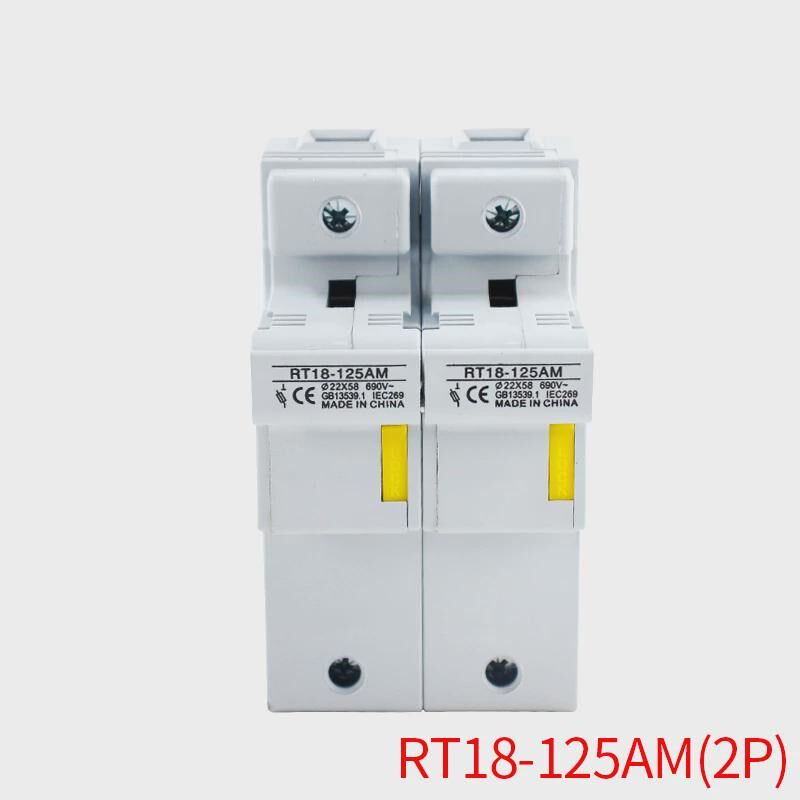rt18-125am保险丝125a卡熔断器底座式低压轨22*58 r017 1p2p3新款
