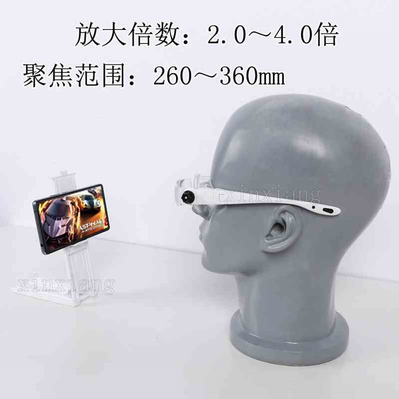 新款眼镜式头戴g阅读书报字画鉴赏看手机视频放大镜3D影院7102-36